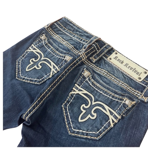 Rock Revival Heidi Straight Leg Denim Jeans Women's Size 28 New W/O Tags VTG Y2K - Picture 1 of 8